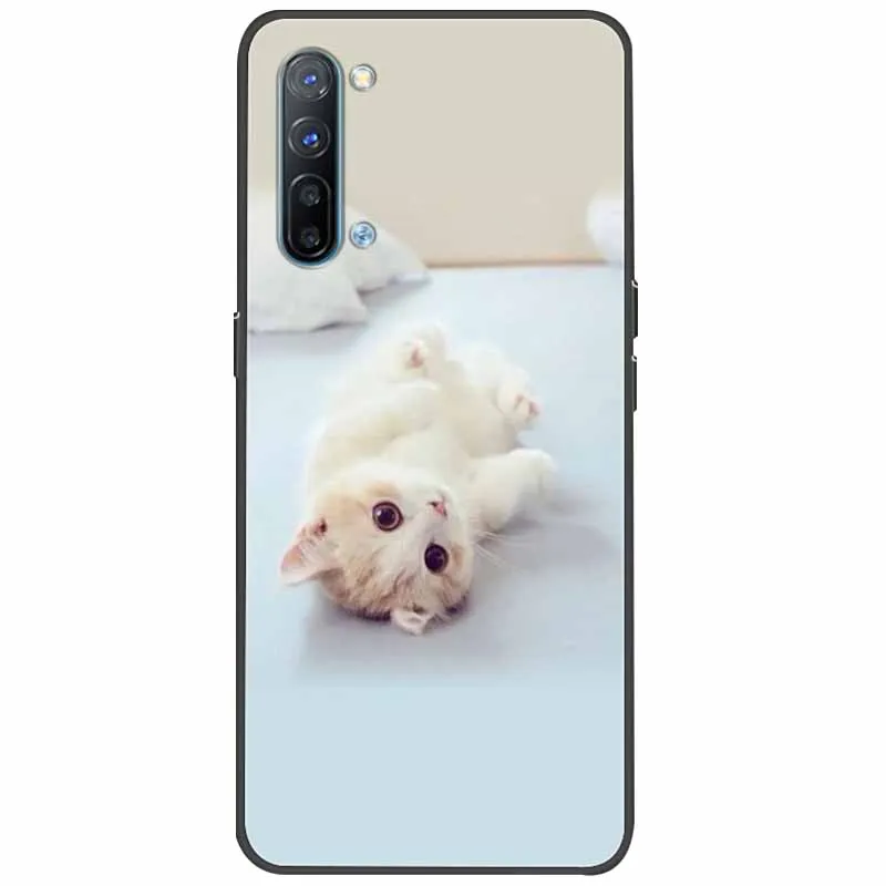 För Oppo Reno 3A 5A 7A Case Reno5A Silikon Cat marmor TPU Mjuka omslag för Oppo Reno3 A / Reno5 A / Reno7A Reno3A -stötfångare söt