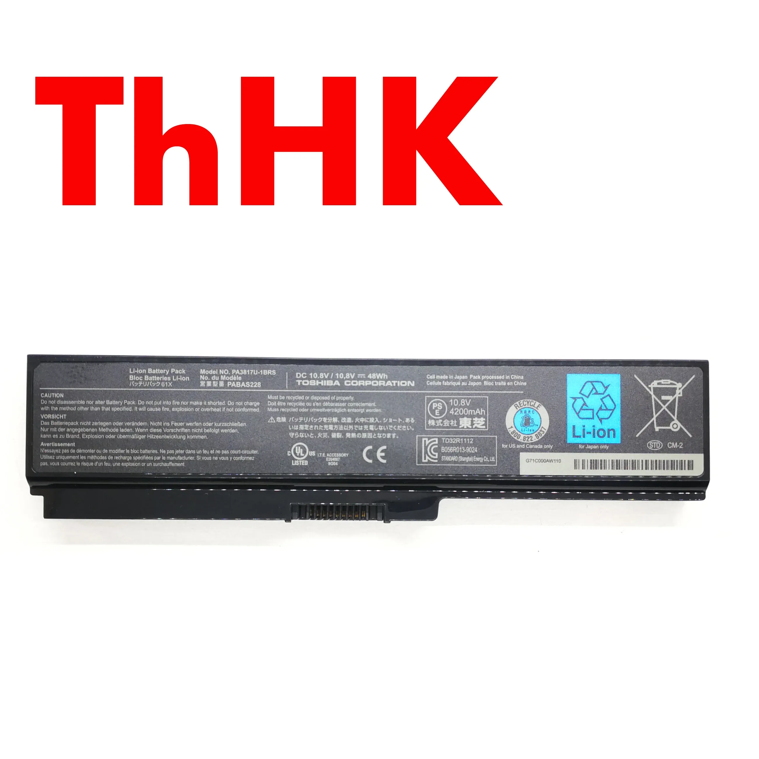 Batterier äkta original PA3816U PA3817U PA3818U LAPTOP -batteri för Toshiba Satellite L640 L645 L655 L700 L730 L735 L740 L745 L750 L755