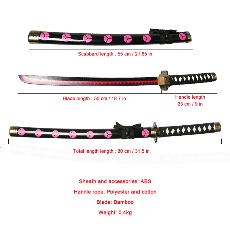 Roronoa Zoro 3-Piece Katana Set 80cm/31.5 - Sandai Kitetsu