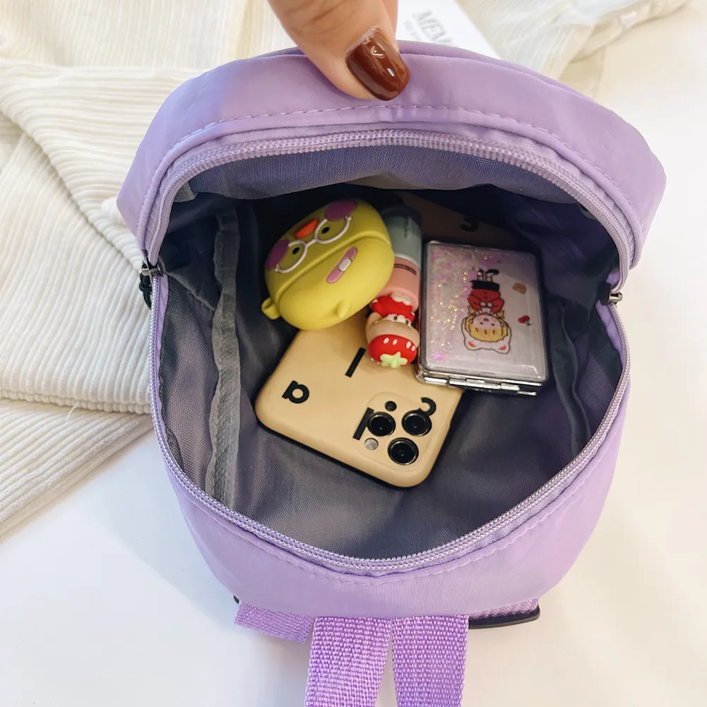 【Anyone more】Kume Nylon Shirred Mini Backpack Cute and Waterproof Nylon Mini backpack for women for Girls