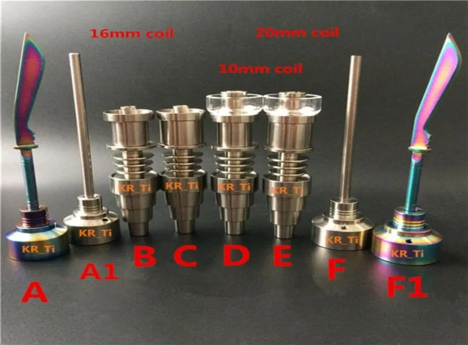 Titanium Carb Cap Dabber Quartz Enail Quartz Titanium Nail Joint10mm 14 5mm 18 8mm Female and Male fit 10mm 16mm 20mm Ena31588156550613