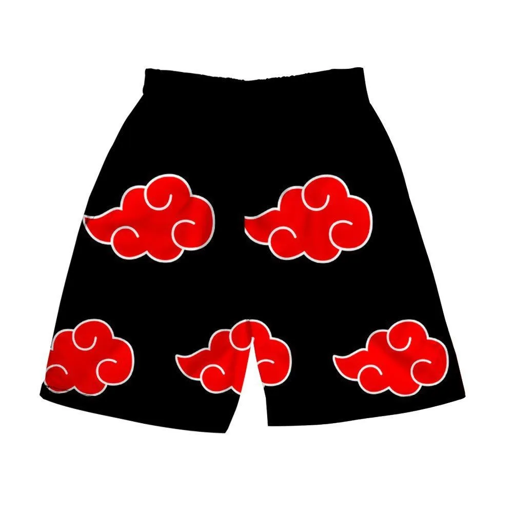 Naruto Cosplay Men's Casual Shorts 3D Digital Printing Beach snabbtorkande fem minuters byxor