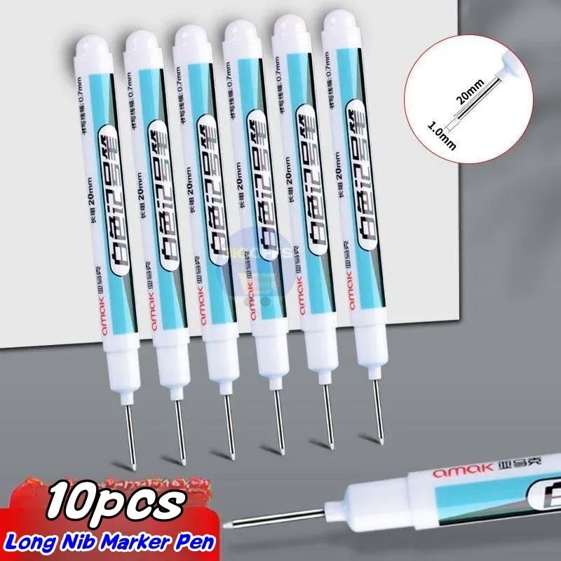 10pcs Marcadores brancos caneta impermeável canetas oleosas de madeira profunda scrabing tool pneu pintura de graffiti Notebook Supply Supply