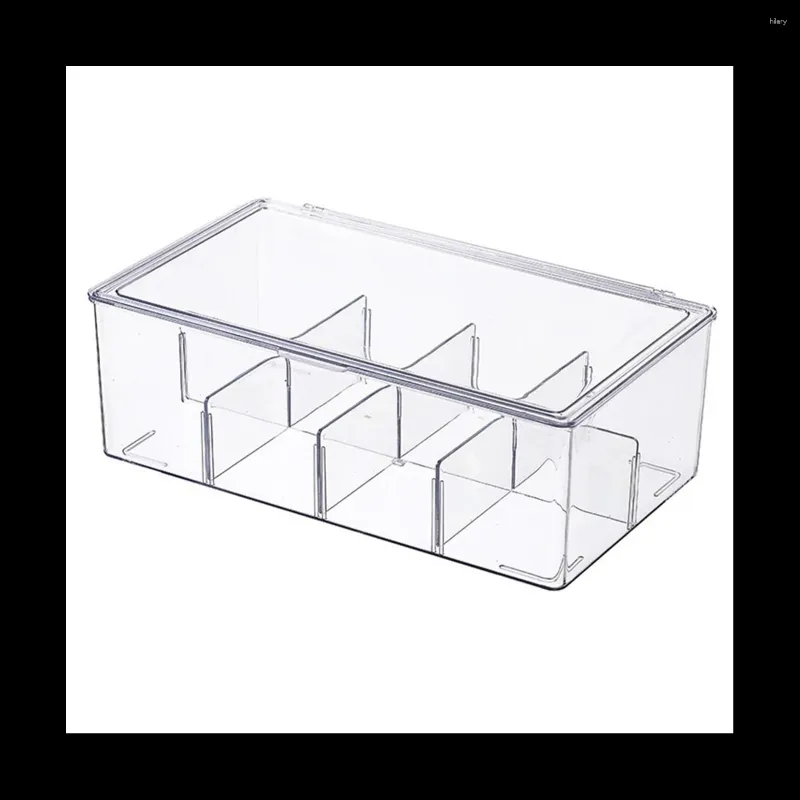 Storage Bags Tea Bag Box Office Multifunctional With Lid Acrylic Organizer Coffee Compartment
