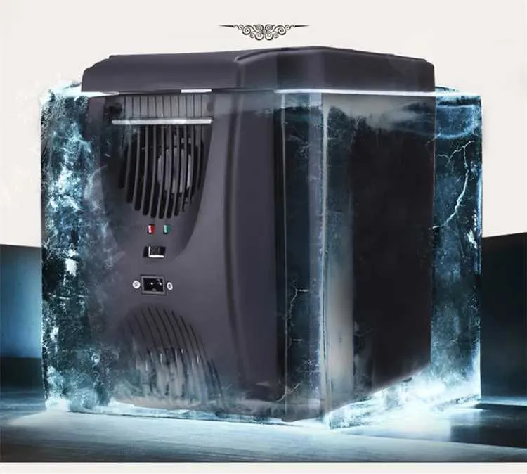 Portable Cooler Mini Fridge DC12V AC220V 8L Car Refrigerator Student Dormitory Cooling Box Touch Freezer Silent Car Fridge (4)