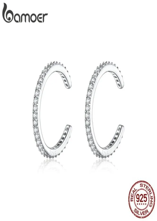 925 Couchette d'oreille en argent sterling pour femmes sans boucles d'oreilles perçantes bijoux Earcuff réel bijoux de mode argent SCE842 2105126494669