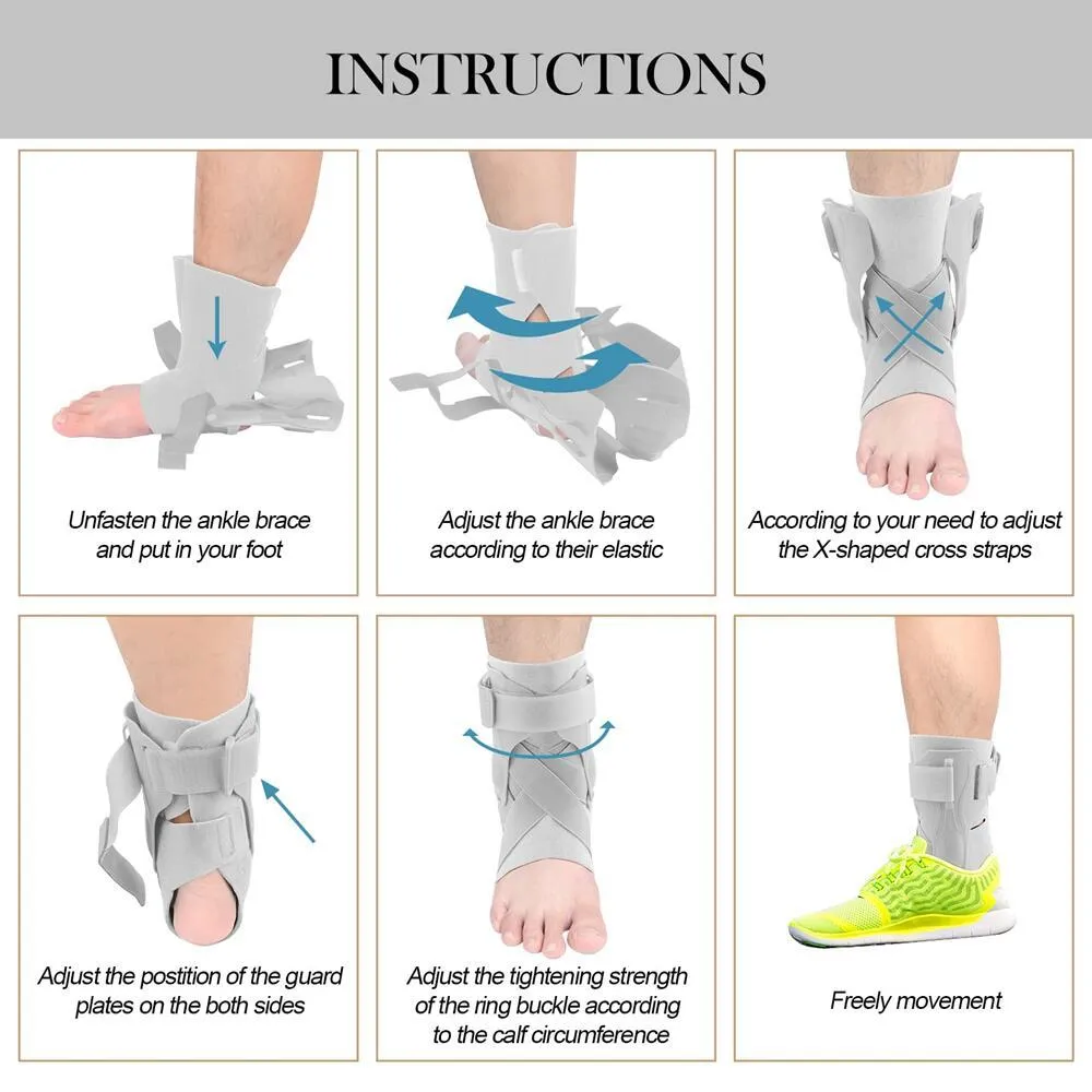 1PC Ankle Sprain Brace Support for Men Women Ankle Sprains Protector Stabilizer Achilles Tendonitis Sport Pain Relief Foot Guard