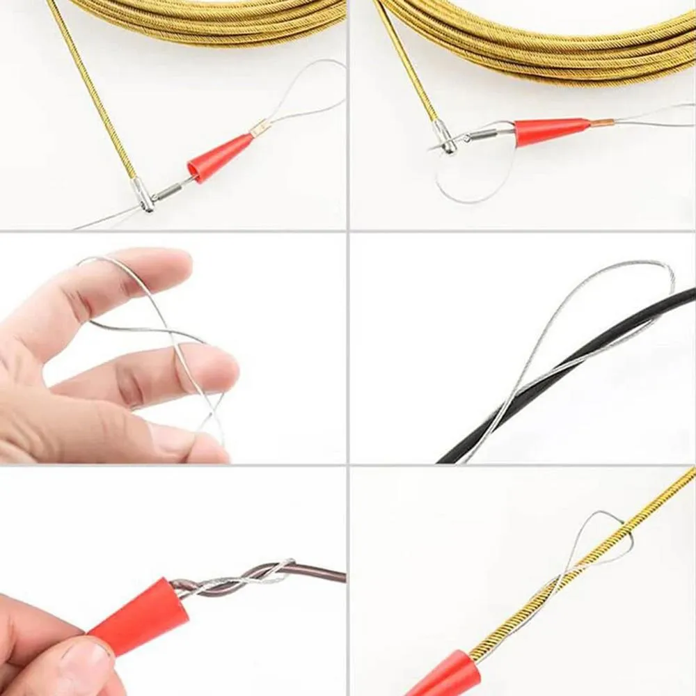 Wire Lead Threading Device Fish Tape Cable Puller Electrical Spring ...