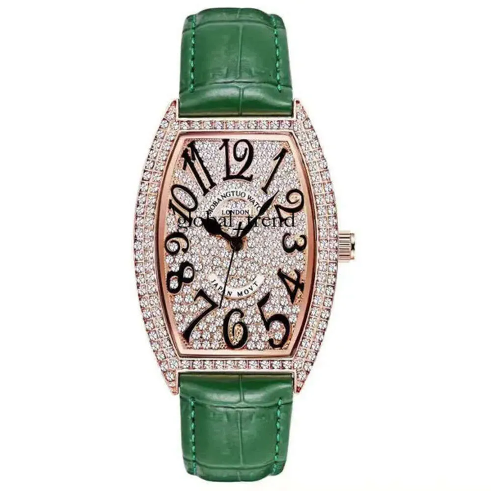 Luxury Womens Watches Designer Nouveaux-matchs authentiques Générales Modèle numérique Gypsophile Quartz Femmes imperméables Regardez la mode en forme de baril AGFH 209