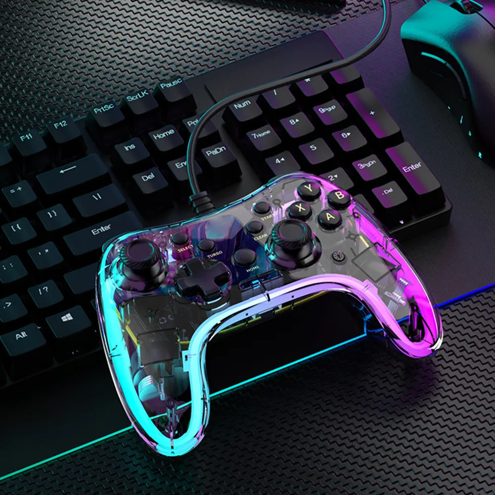 RGB Wired Controller Transparent Wired Gamepad... From Ddmyearth, $52. ...