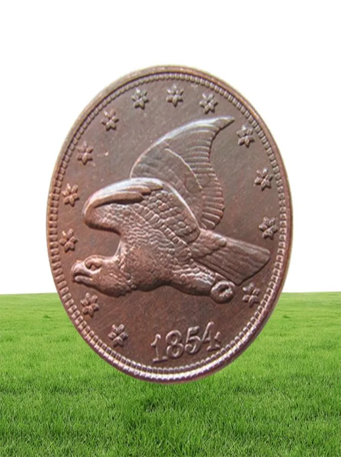 US A Set of 18541858 5pcs New Flying Eagle Cent Craft Copy Decorate Coin Ornaments home decoration accessories4007408