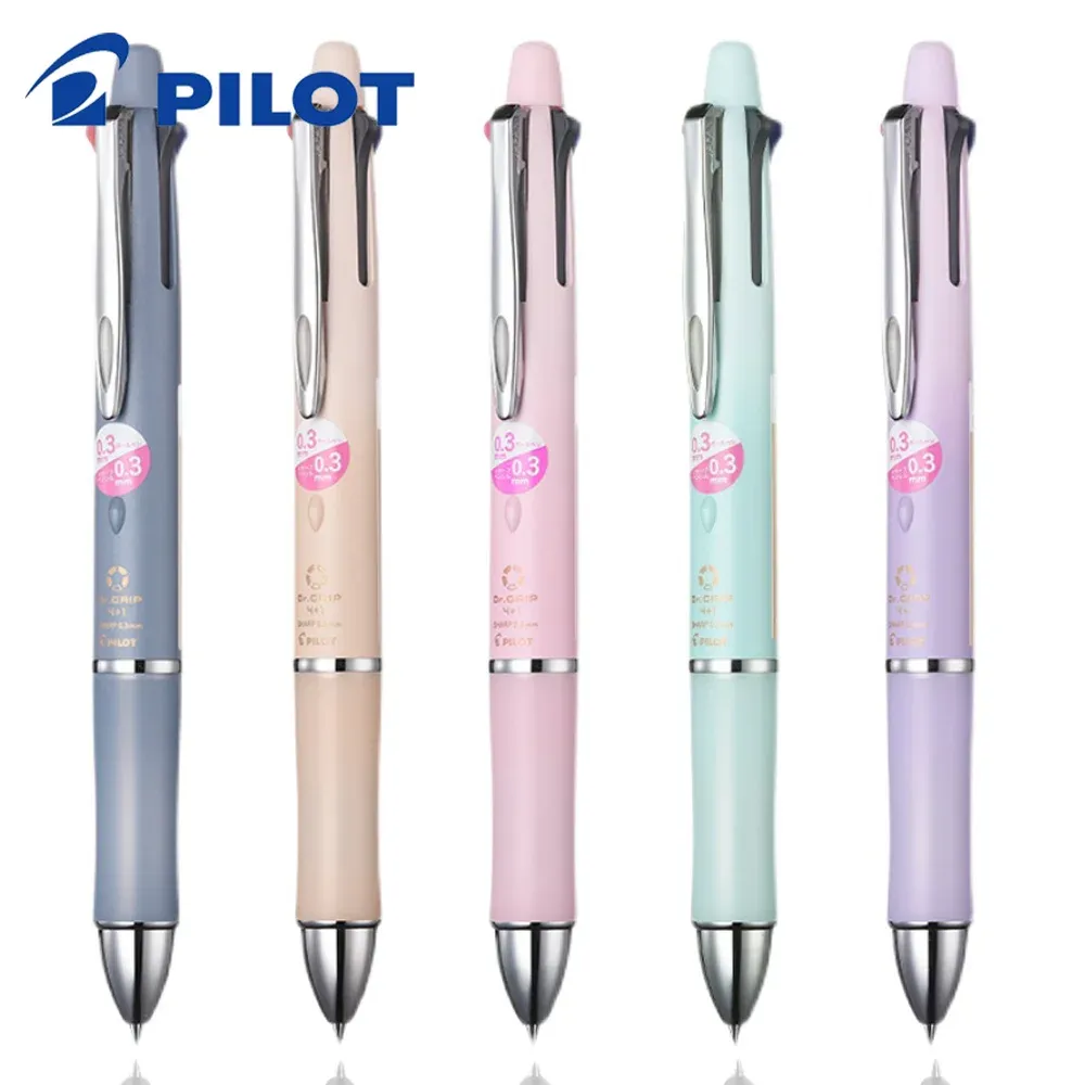 Stiftpilot Dr. Grip 4+1 Multifunktionaler Stift 0,3 mm 4 Color Kugelmodularer Stift 0,5 mechanischer Bleistift Stylo Stationerie Vorräte