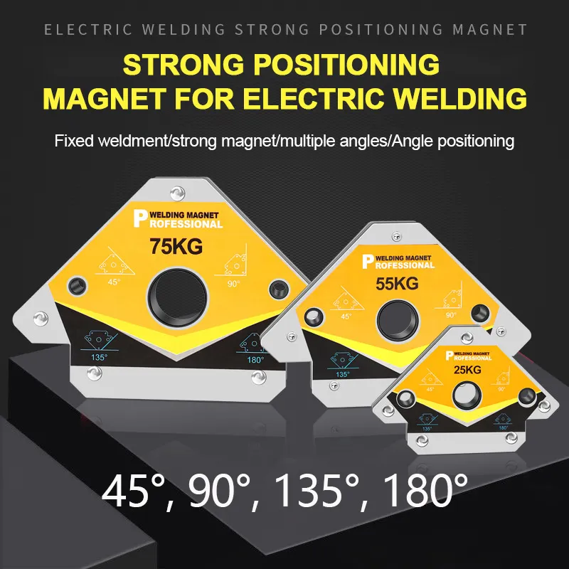 25/55/75 kg Porta di saldatura magnetica saldatura ad angolo multi-angolare Magnete per saldatura per saldatura Localizzatore Ausiliario Strumenti ausiliari