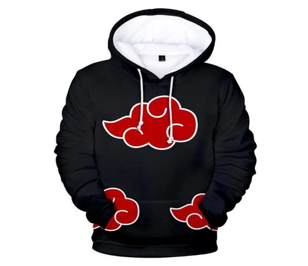 Japão Anime Red Cloud 3D Capuz de impressão para homens Mulheres com capuz Sweatshirt Winter Fashion Casual Tracksuit Casual Cool Tops6316973