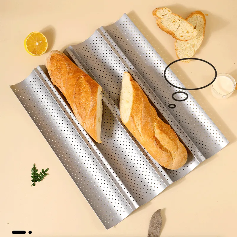 Baguette Pain French Baking Moule de cuisson de cuissarche Groove Waves Moule Cake Four Pâettes Plats de cuisine