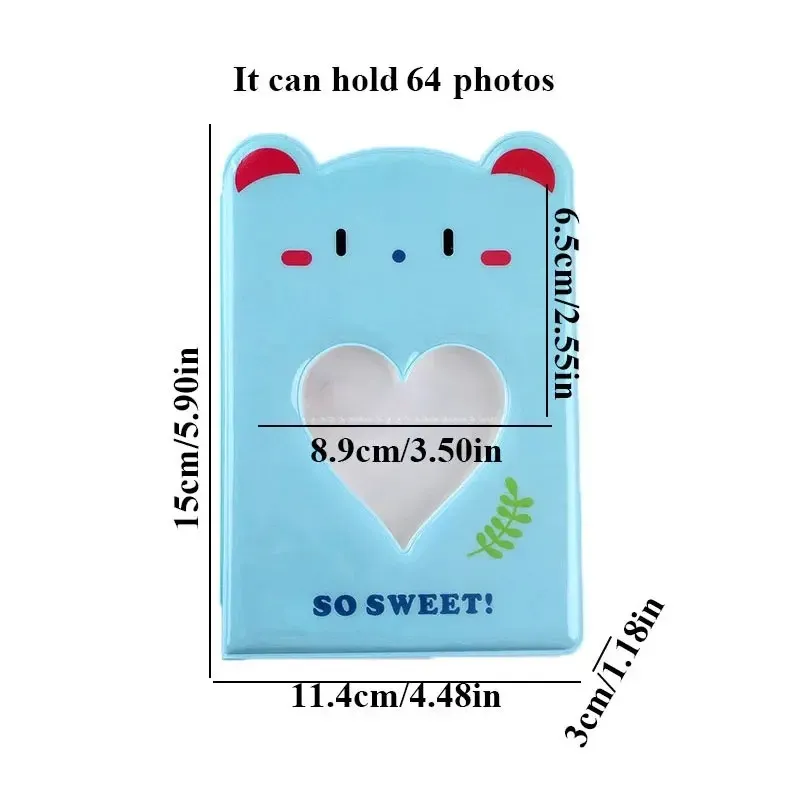 3 inch fotokard binder cartoon binder fotocards hollow mini foto album plug-in album pp cartoon cute loving hollow