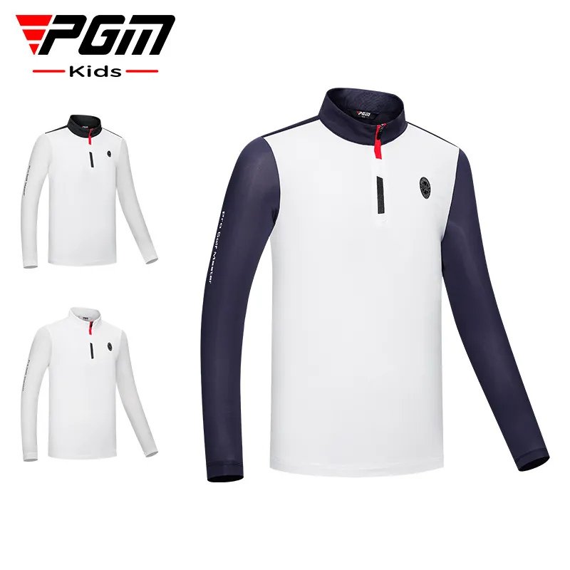 PGM Golf Erkekler Uzun Kollu Tişörtler Yaz Kids Giyim Anti-Sweat Nefes Alabilir Hızlı Kuru YF601 Toptan