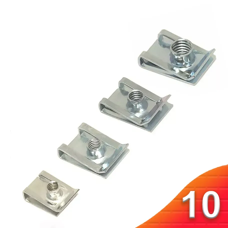 10pcs M8 X 8mm Black Plastic Star Knobs - Female Thread Clamping Nuts