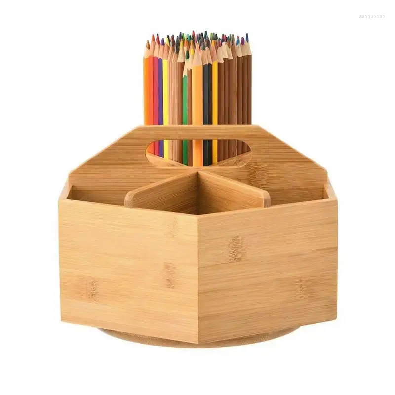 Boîtes de rangement Porte-stylo pour bureau Organisateur de bureau 6-GRID TENTIR CURS DE ROTATION DU CURS ROTATION DES OFFICES ÉTUDE