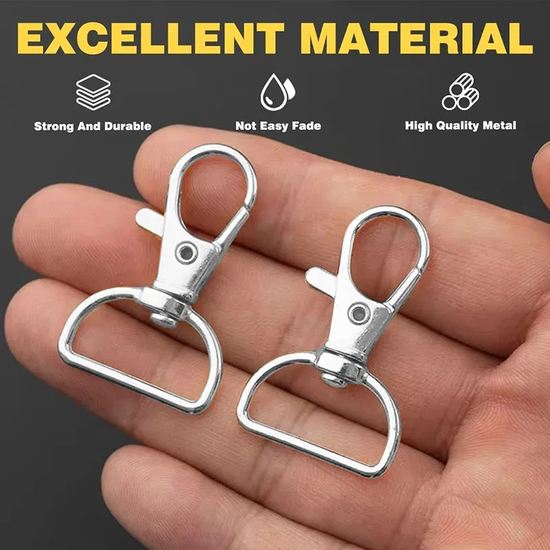 5/10 stcs Swivel Clasp Hooks D Ring Clip Lobster Clasp Keychain Hook Hook Swivel Snap Hook Metal Key Ring Diy Crafts Hardware