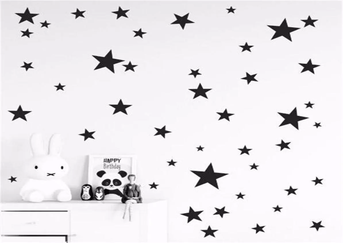39pcs Cartoon Starry Wall Sticker для детских комнат для дома декор маленькие звезды наклейки на стены детская детская санкция виниловый арт роспись 7961206