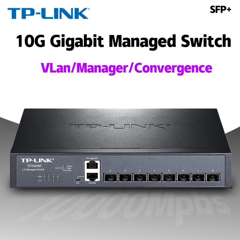 Tp-link 10 Gigabit Ethernet Switch 8-Port 10Gbps Fiber Optic