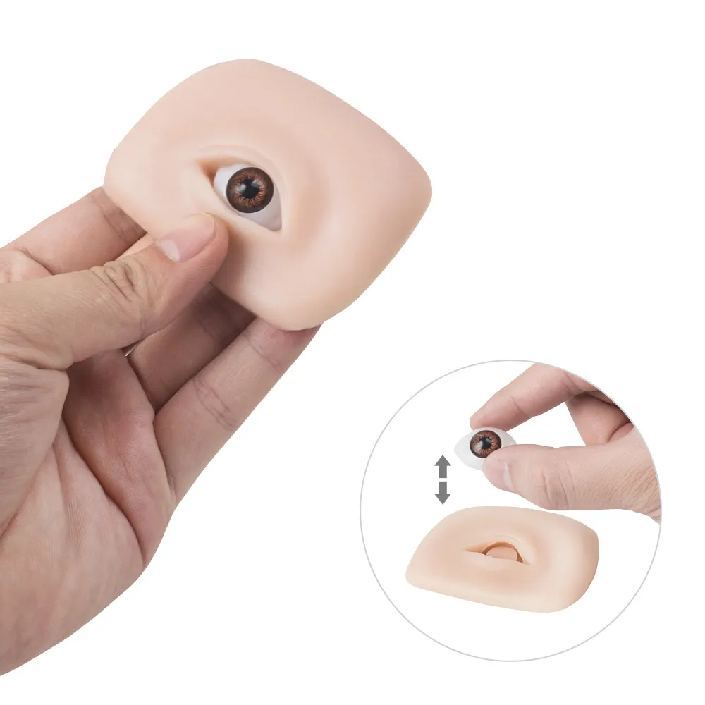 de alta calidad 5D COABROW TATOO Practice Pieta Facinada de silicona biónica con textura suave para la herramienta de belleza de maquillaje de ojos de pestañas