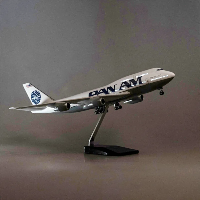 Diecast 1/150 Ölçekli 47 Cm Pan Am Boeing 747 Hafif Yi TL5