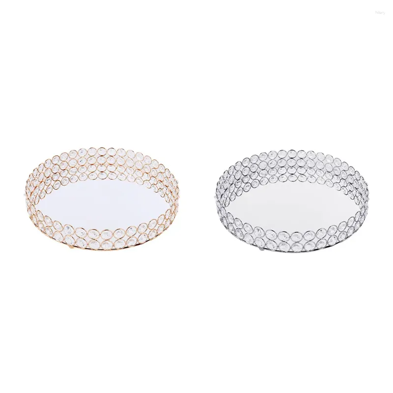 Storage Boxes Cosmetic Jewelry Round Tray Makeup Tool Brushes Organizer