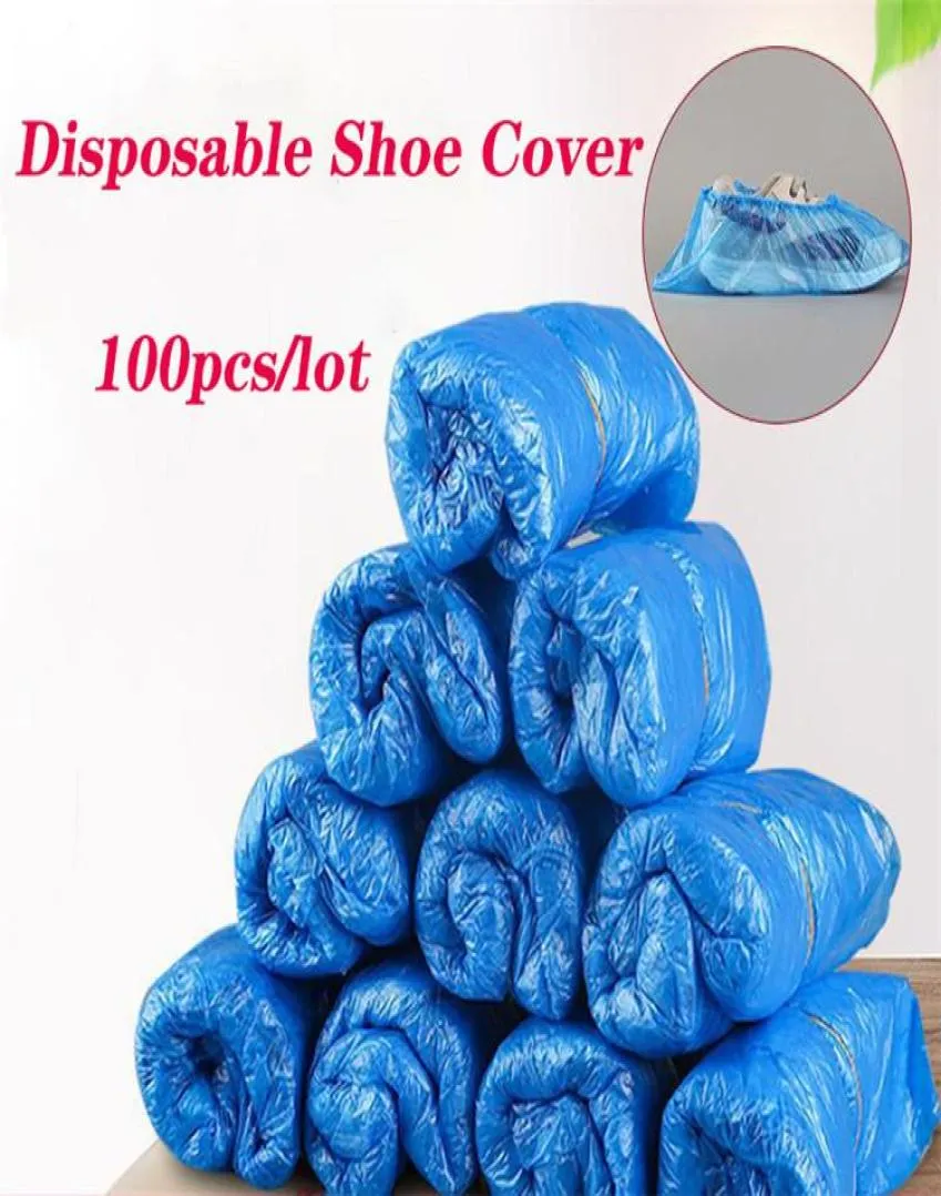 100pcslot Shoe Cover Disposable Shoe Cover Dustproof Nonslip shoes Cover Waterproof Slip Resistant Shoe Booties For Household2504925