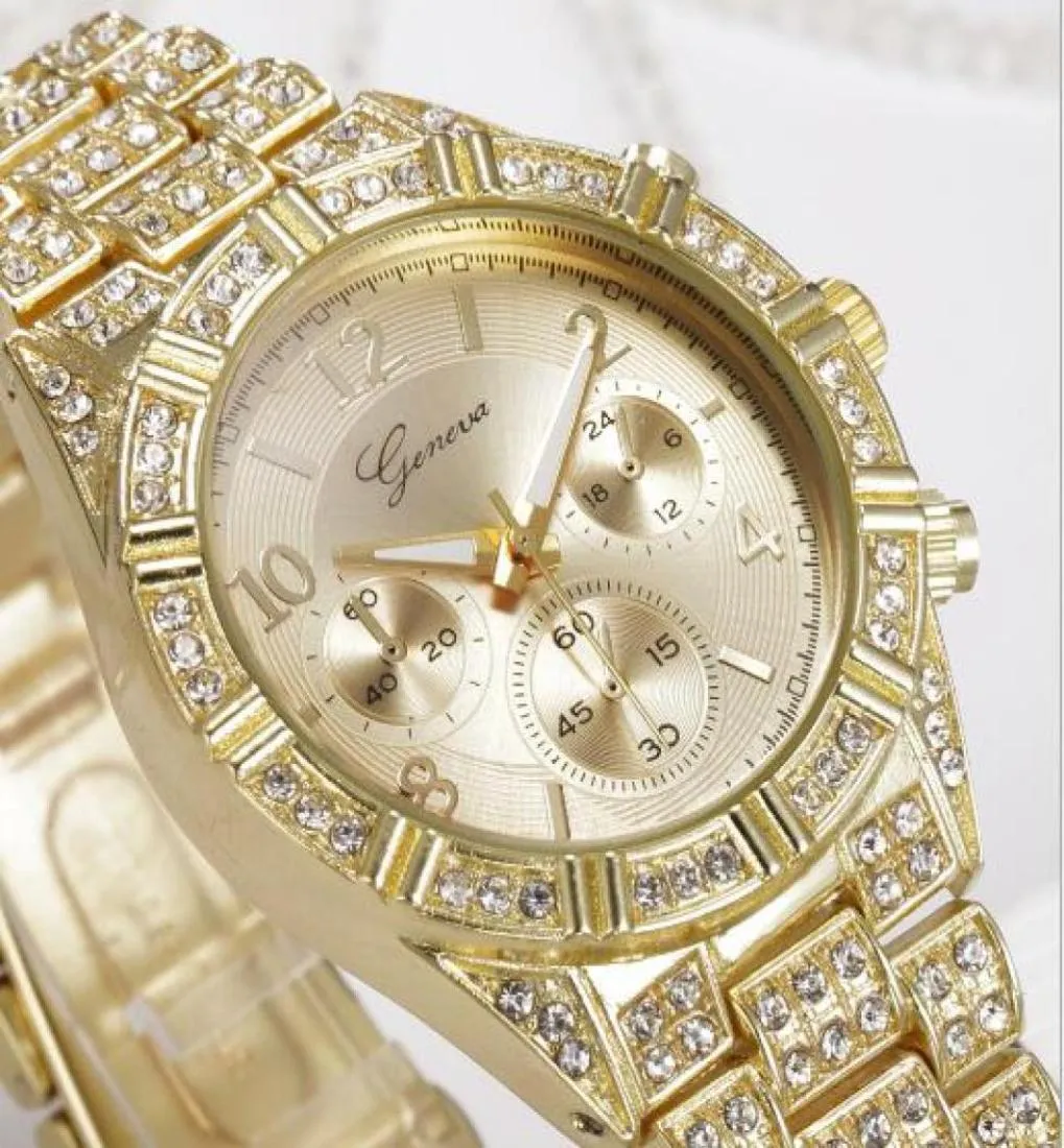 Модные часы Michael Quartz Watch Casual Full Steel Dial Style Женщина по всей Sky Stars Crystal Diamond Rome Word Dial1674618