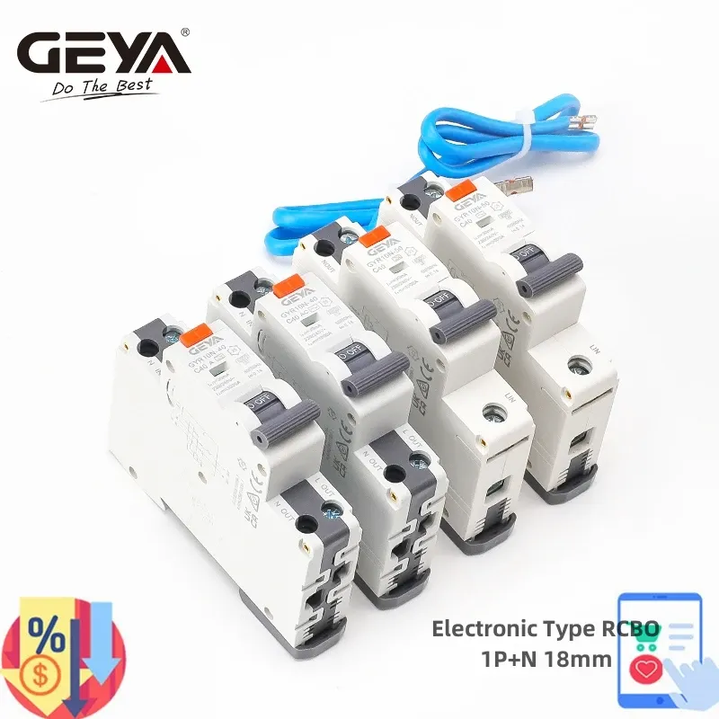 Geya Gyr10n RCBO 1p+N Reststromdifferenzdifferential ELCB RCD RCBO Automatischer Leistungsschalter mit überströmender Leckageschutz