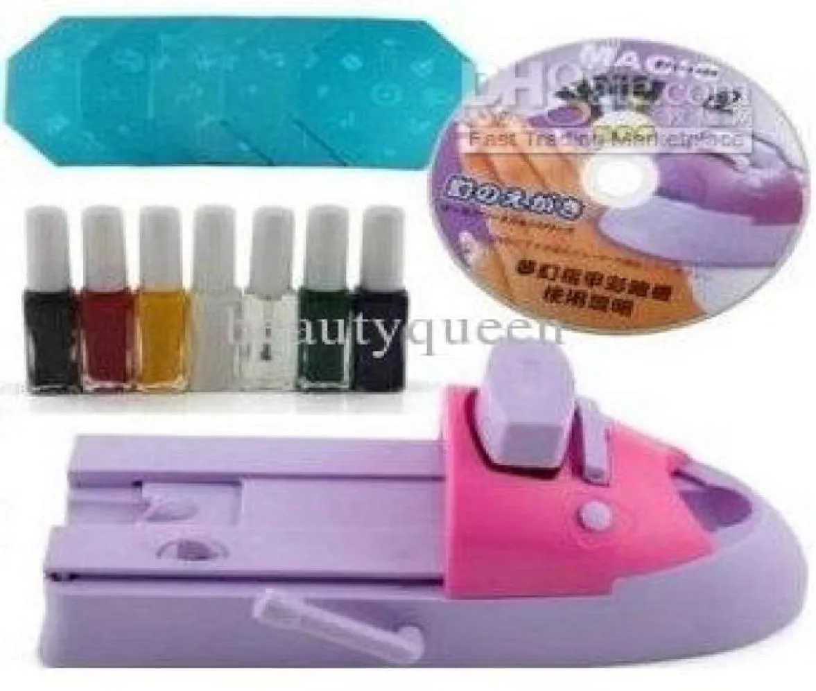 DIY Nail Art Printing Machine Stamp Kit Stamping Print Printer Set Polish Image Plate Temaplte Set3322367