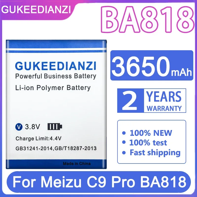 Vervangende batterij voor Meizu 15 16 16S 16e plus/16tm 16e/M891Q M891H/M881M M881Q/16T M1928 M928Q/BA918/BLAUW A5/C9 PRO C9PRO