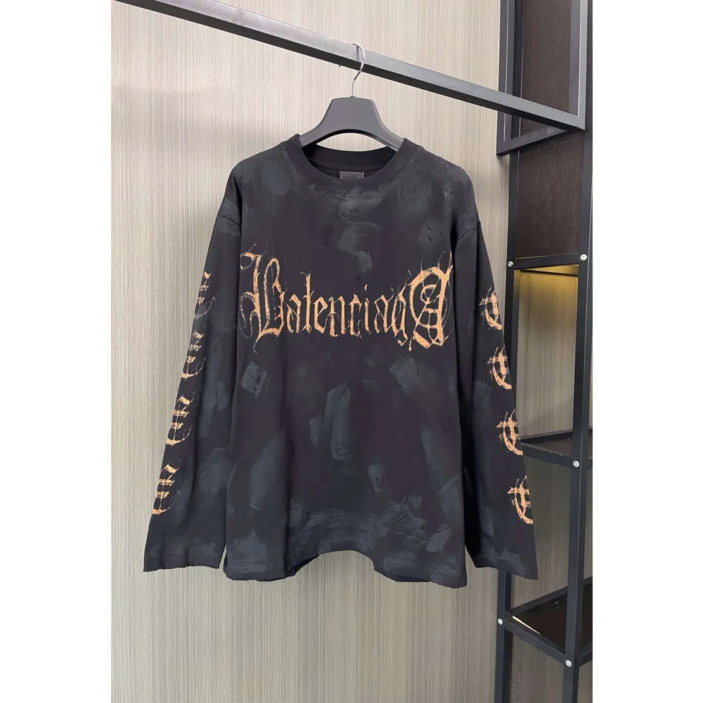 Truien hoodie balencigs mode hoodies hoody klassieke heren losse ontwerper hoge kwaliteit correct 2023 herfst b familie nieuwe sanskriet letter duurzaam geperforeerde l k5v5