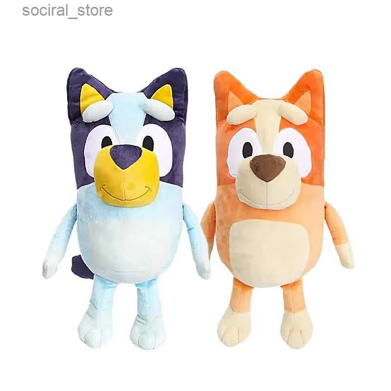 Animaux en peluche en peluche Bluey Pluxies Bingo Bingo Toys 40cm Poupées en peluche Moux Décorations de figurines Anime Cartoon Throws Oreillères Cadeaux d'anniversaire pour enfants L411