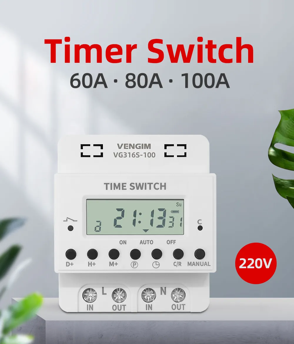 DHgate.com:Weekly Programmable Digital Timer Switch Relay, 220V 60A ...