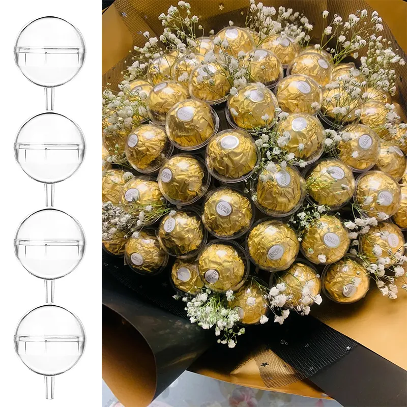 Lot De 100 Supports Acrylique Transparent Pour Bouquets De Chocolat - DIY Cadeaux Sucrés (mariage, Fête) - 5