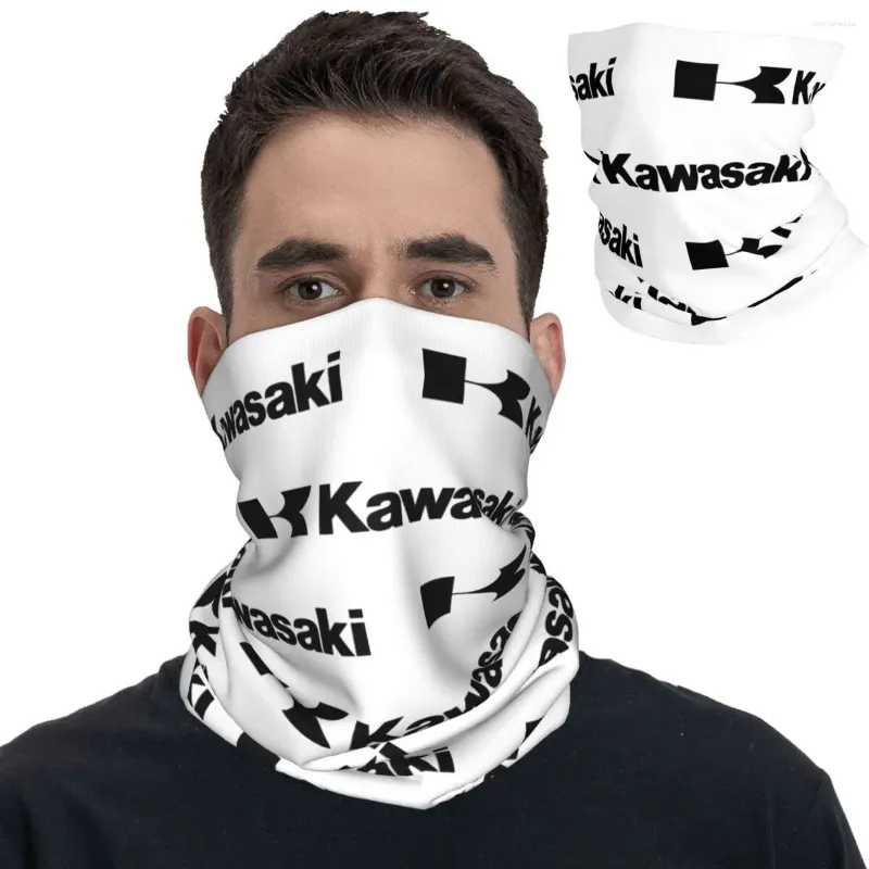 Halsdukar sport racing motorcyklar kawasakis bandana nacke cover tryckt balaclavas mask halsduk pannband springa för män kvinnor vuxen vinter