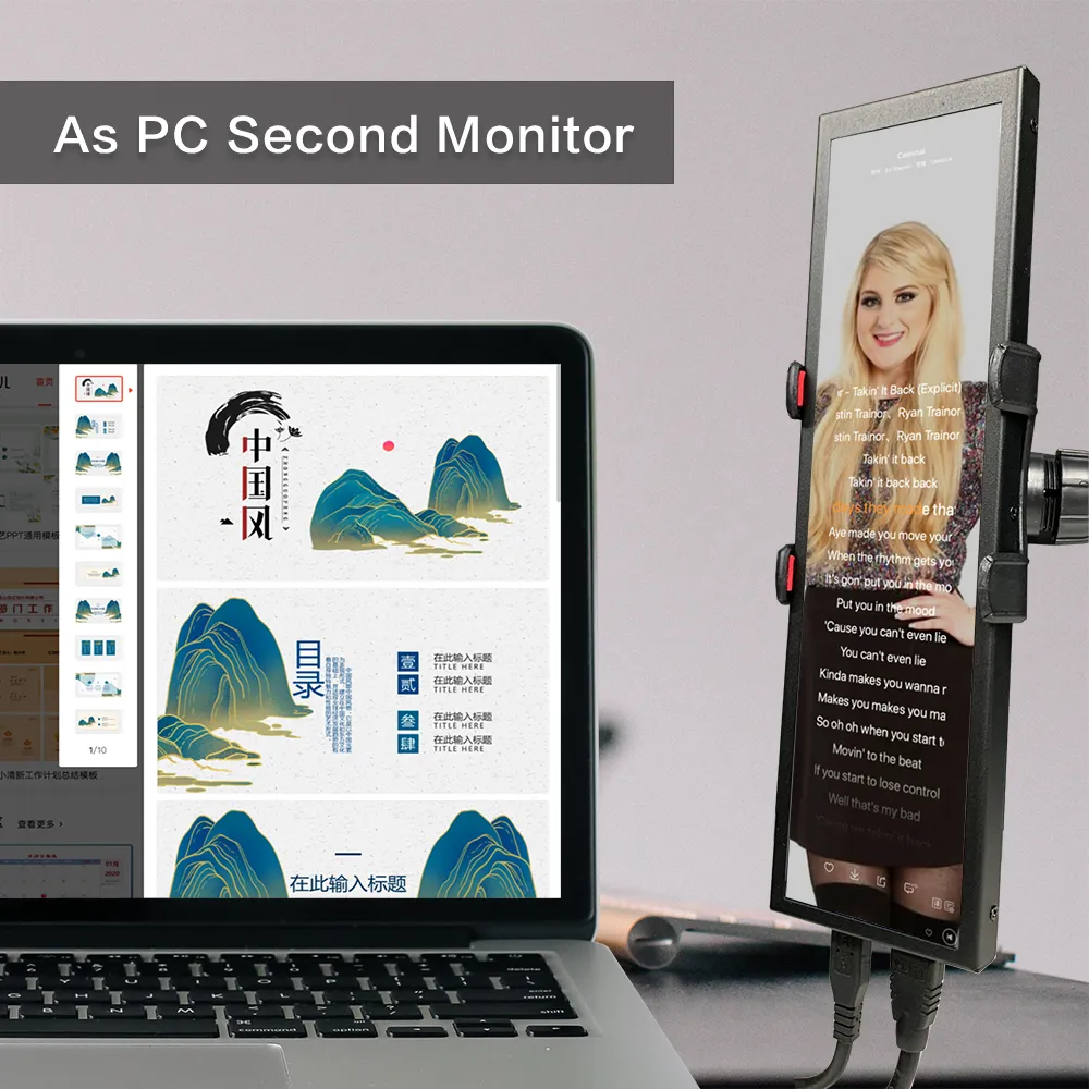 8.8inch 7.9inch Wide Lcd Screen Monitor with Stand Small Strip Hdmi Gpu Cpu Bar 480x1920 Touch Display for Raspberry Pi Computer