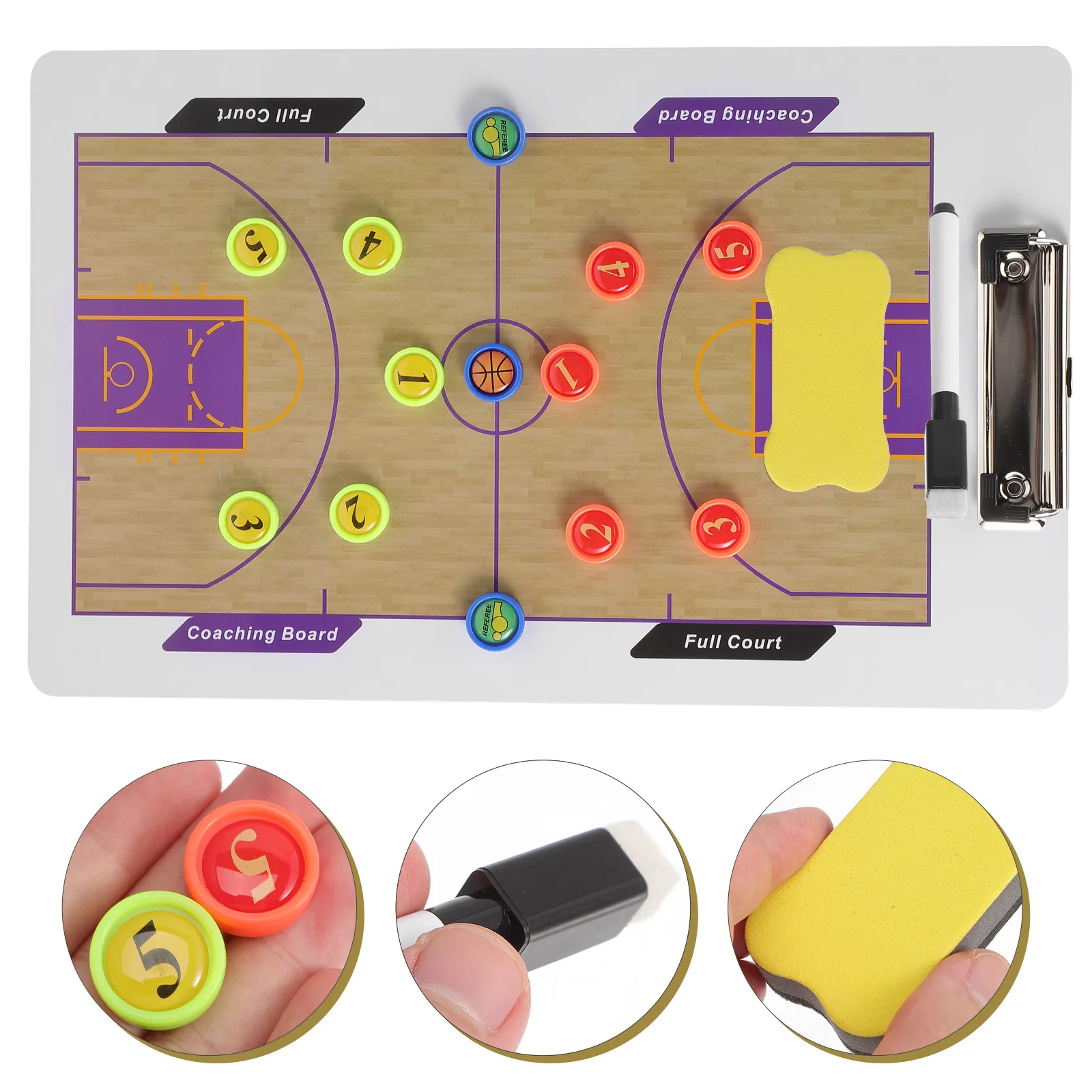 Basketball Board Playbook Marker Dry Erase Clipboards Boys Portable