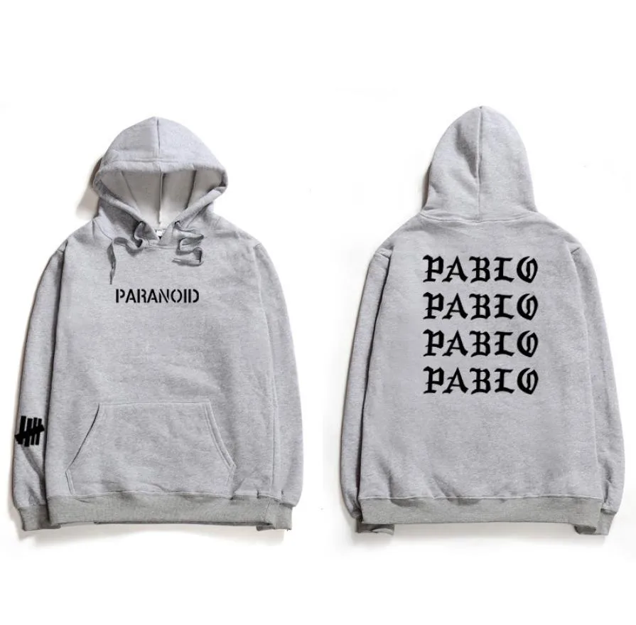 2019 New Club Brand Hoodie Sweatshirts Women Paranoid Letter Print Hoodies Men West Hooded Hoody7550724