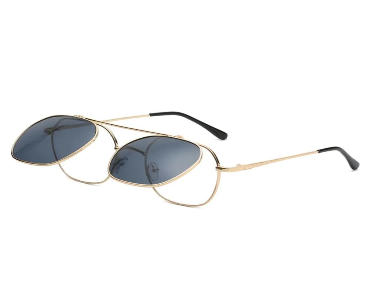 2020 Trendiga mode solglasögon för män och kvinnor Metal Square Designer Frame Vänd glasögon unisex vintage glasögon UV4008411966