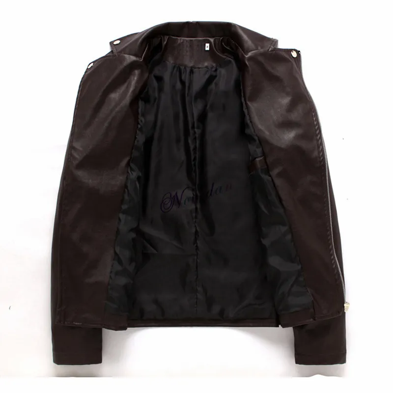 Men's PU Leather Jacket - Biker Style Zipper Coat For Motorcycle Riding Or Halloween Costume