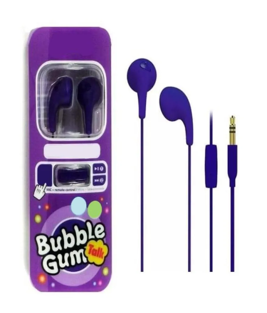 Bubble Gummy ILUV Earphone Mani con telecomando microfono per iPhone 6 Plus 5S 5C iPod Tab Mp3 35mm Cuffia5336746