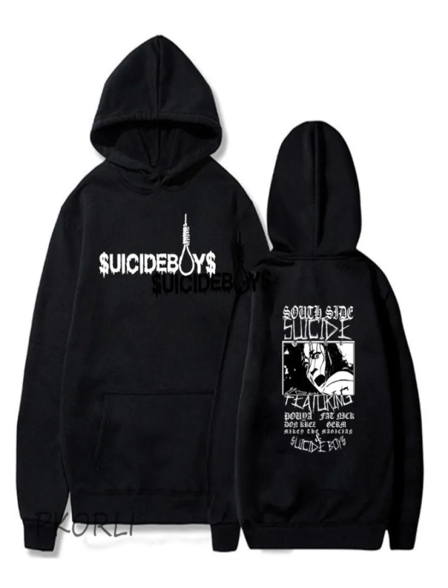 Heren Hoodies Sweatshirts Vintage Suicideboy Hooded Sweatshirt Men Vrouwen Harajuku Gray Day Rapper Hip Hop Streetwear Pullover Cloth2498016