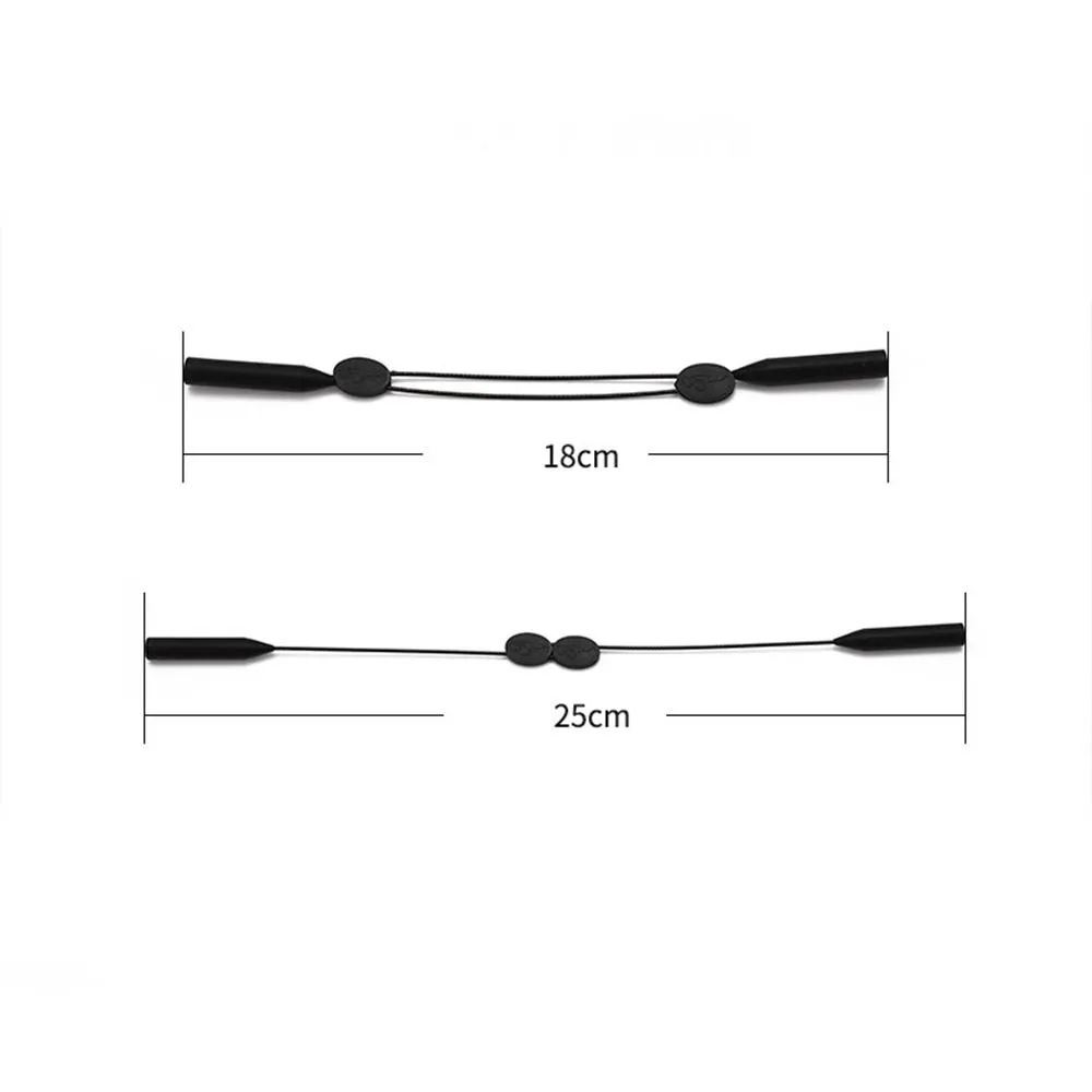 Óculos de silicone ajustáveis tiras com óculos escuros de luminadores de orelha cordas cordas de vidro de cota de cadeia banda de banda anti -deslize cordões de deslizamento