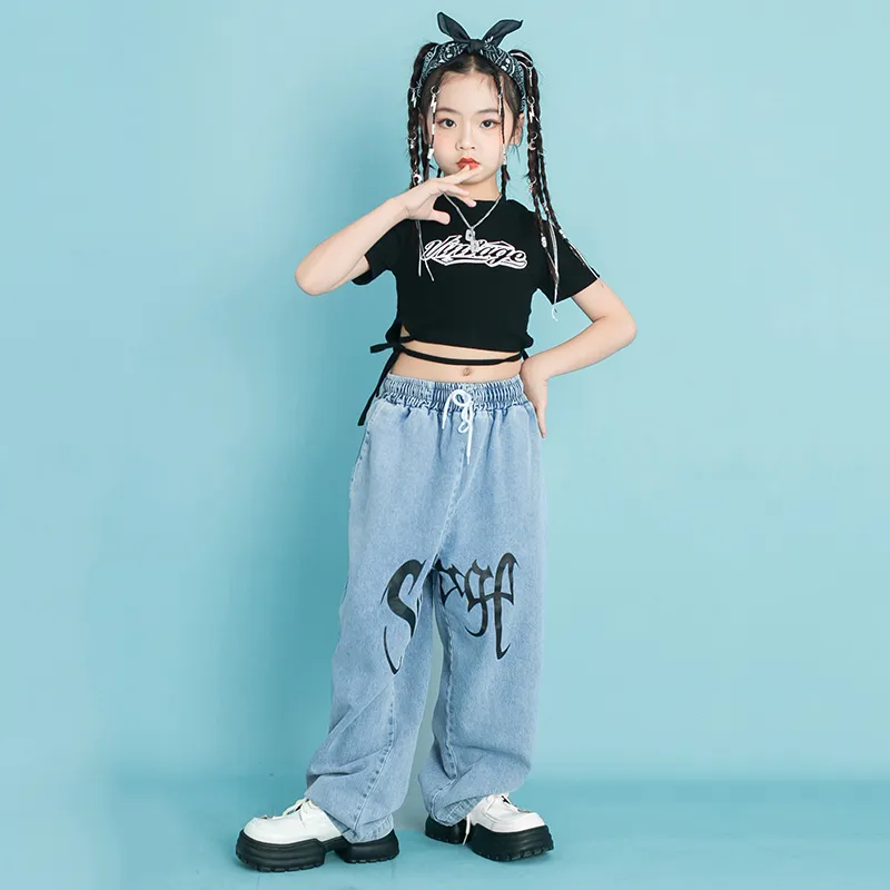 Teenage Girls Street Wear Tenues pour enfants Vêtements hip hop