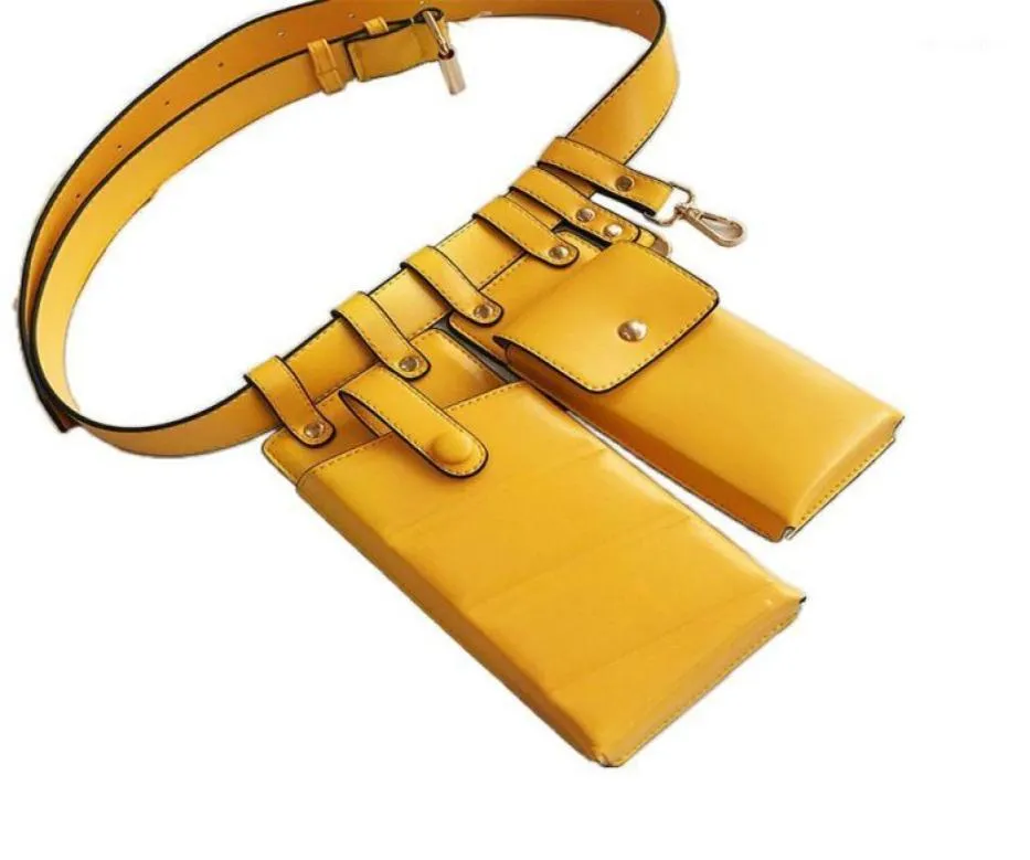 Fashion Women en cuir taille fanny pack Belt Bell Phone Pouchée voyage Hip Bum Bum Sacs Pourse15733850