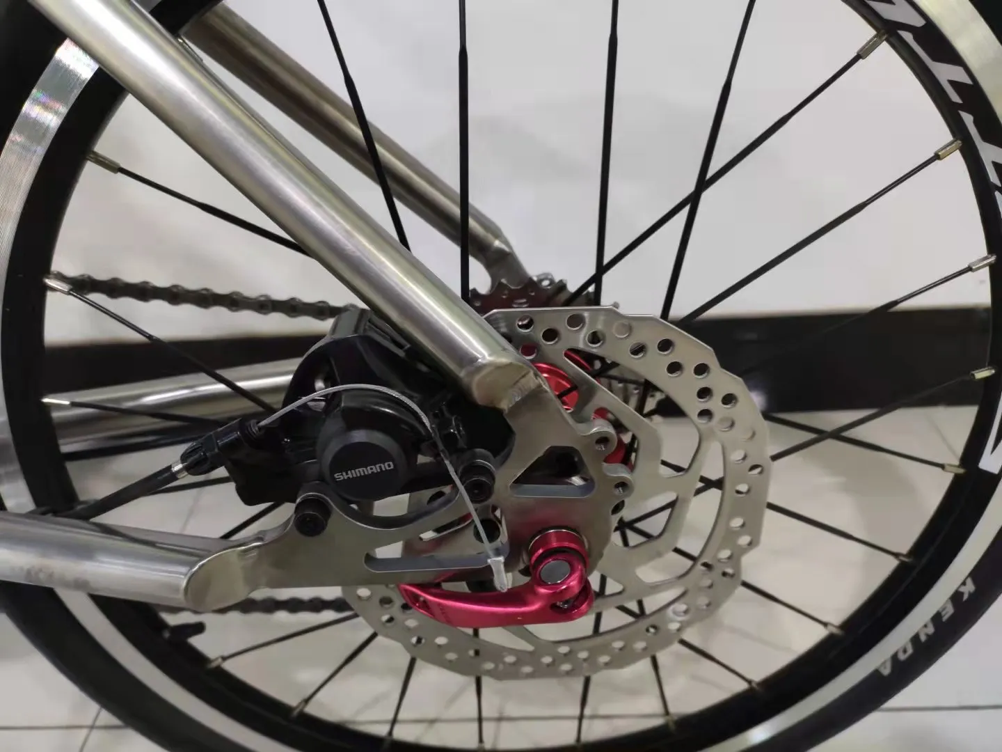 自転車のディスクブレーキ20 軽量チタンホイールセット：406/451